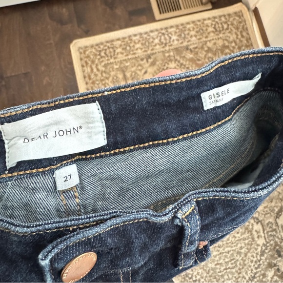Dear John Size 27 Dark Wash Denim Stretch Skinny Jeans Giselle High Rise - Picture 2 of 6